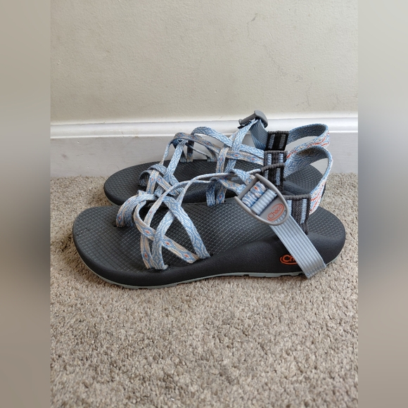 Chaco Women Size 9M Strappy Sandals in Blue and Gray - Picture 1 of 9